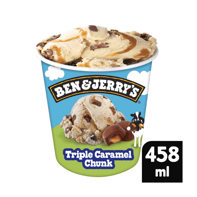 Ben & Jerry's Triple Caramel Chunk Ice Cream 458mL