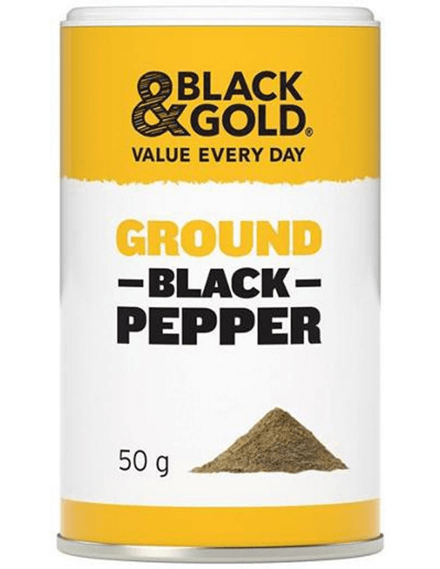 Black &amp; Gold Ground Pepper 50gm 