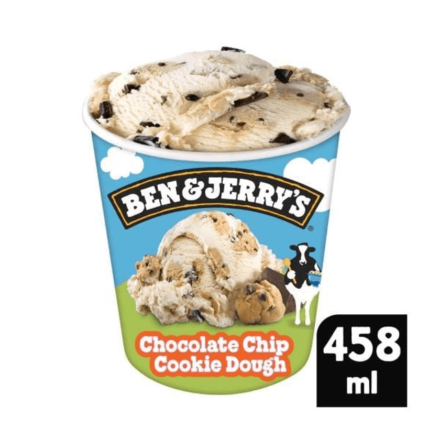 Ben &amp; Jerry&#039;s Ice Cream Tub Chocolate Chip Cookie Dough 458mL